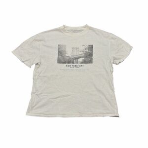 A&F White Graphic New York T-Shirt